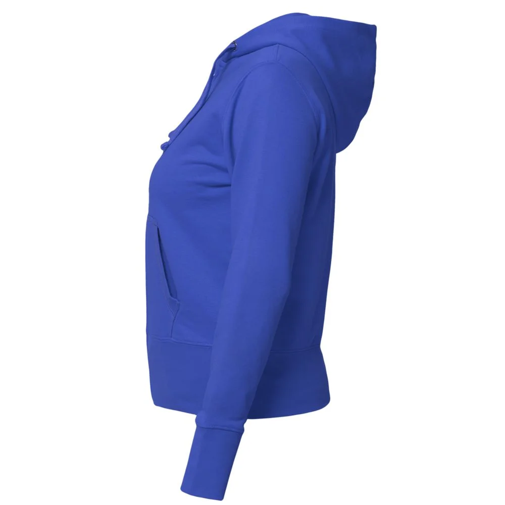 Толстовка женская Hooded Full Zip ярко-синяя - фото 2
