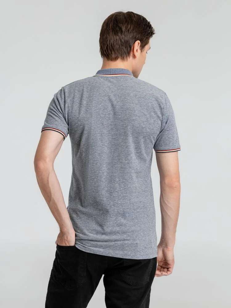 Рубашка поло мужская Paname Men, голубой меланж - фото 5