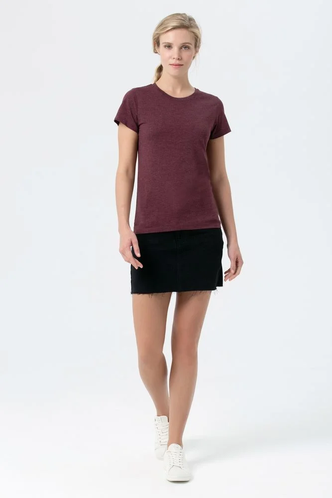 Футболка женская Regent Fit Women бордовый меланж - фото 7