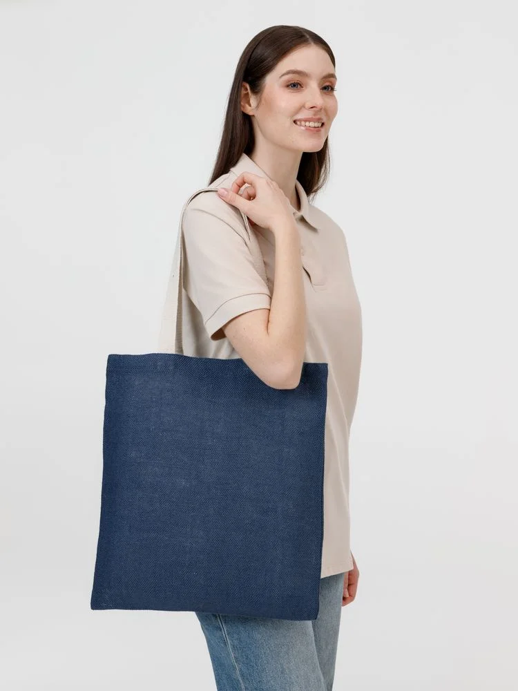 Холщовая сумка на плечо Juhu синяя - фото 6