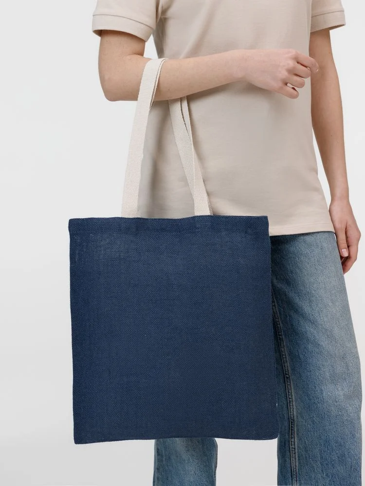 Холщовая сумка на плечо Juhu синяя - фото 7