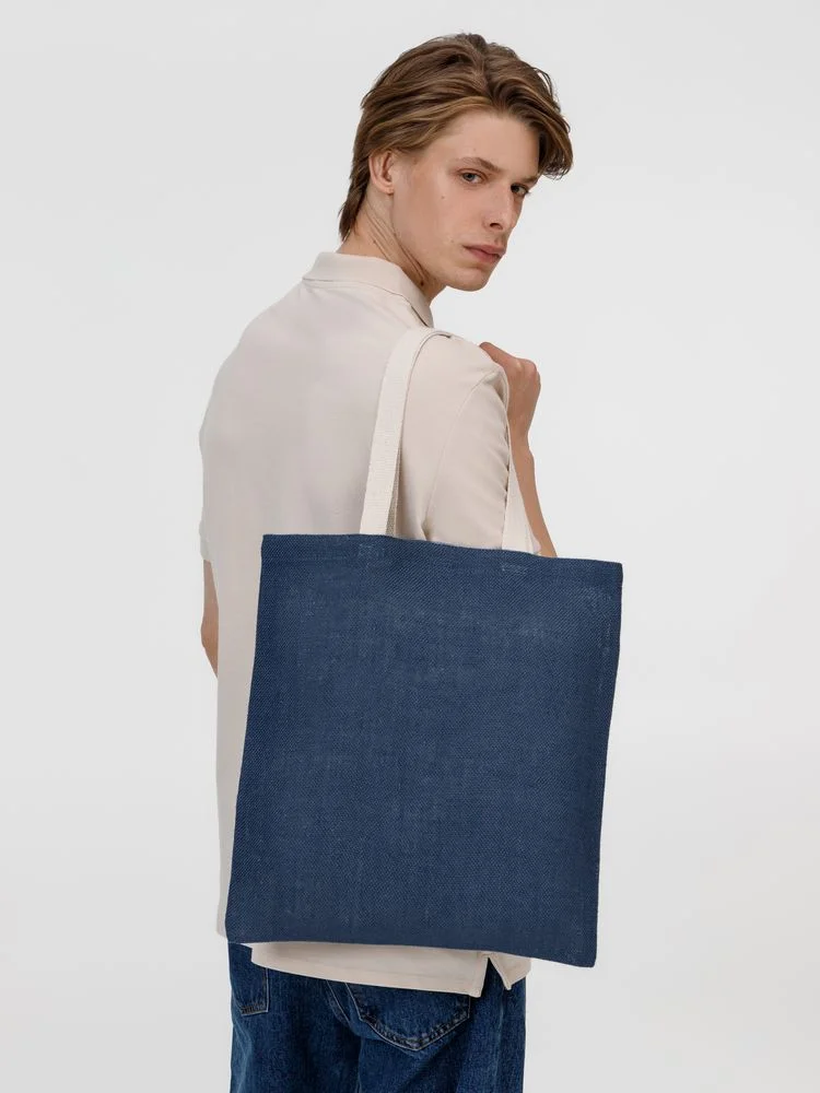 Холщовая сумка на плечо Juhu синяя - фото 8