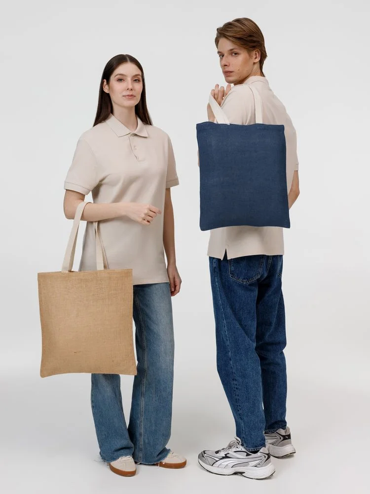 Холщовая сумка на плечо Juhu синяя - фото 9