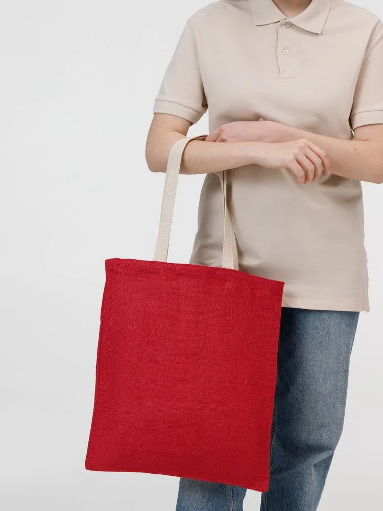 Холщовая сумка на плечо Juhu красная - фото 7