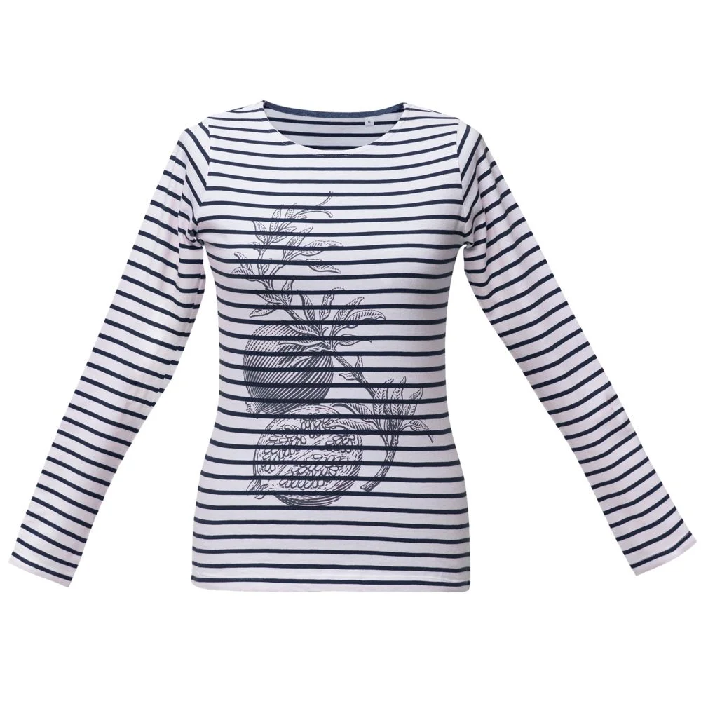 Футболка женская Grand Granat белая с синим - фото 2