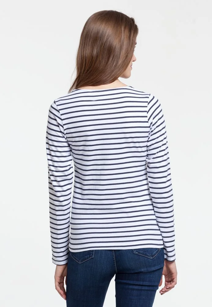 Футболка женская Grand Granat белая с синим - фото 6