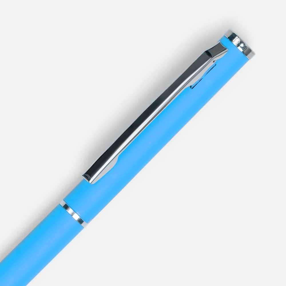 Ручка шариковая Hotel Chrome ver.2 матовая голубая - фото 3