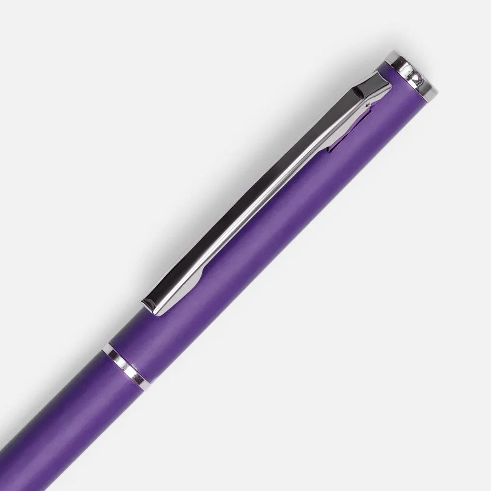 Ручка шариковая Hotel Chrome ver.2 матовая фиолетовая - фото 3