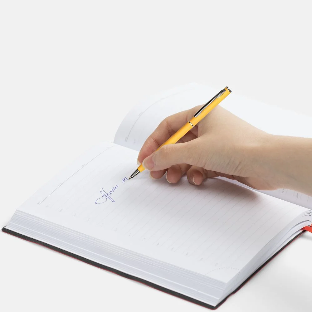 Ручка шариковая Hotel Chrome ver.2 матовая желтая - фото 4