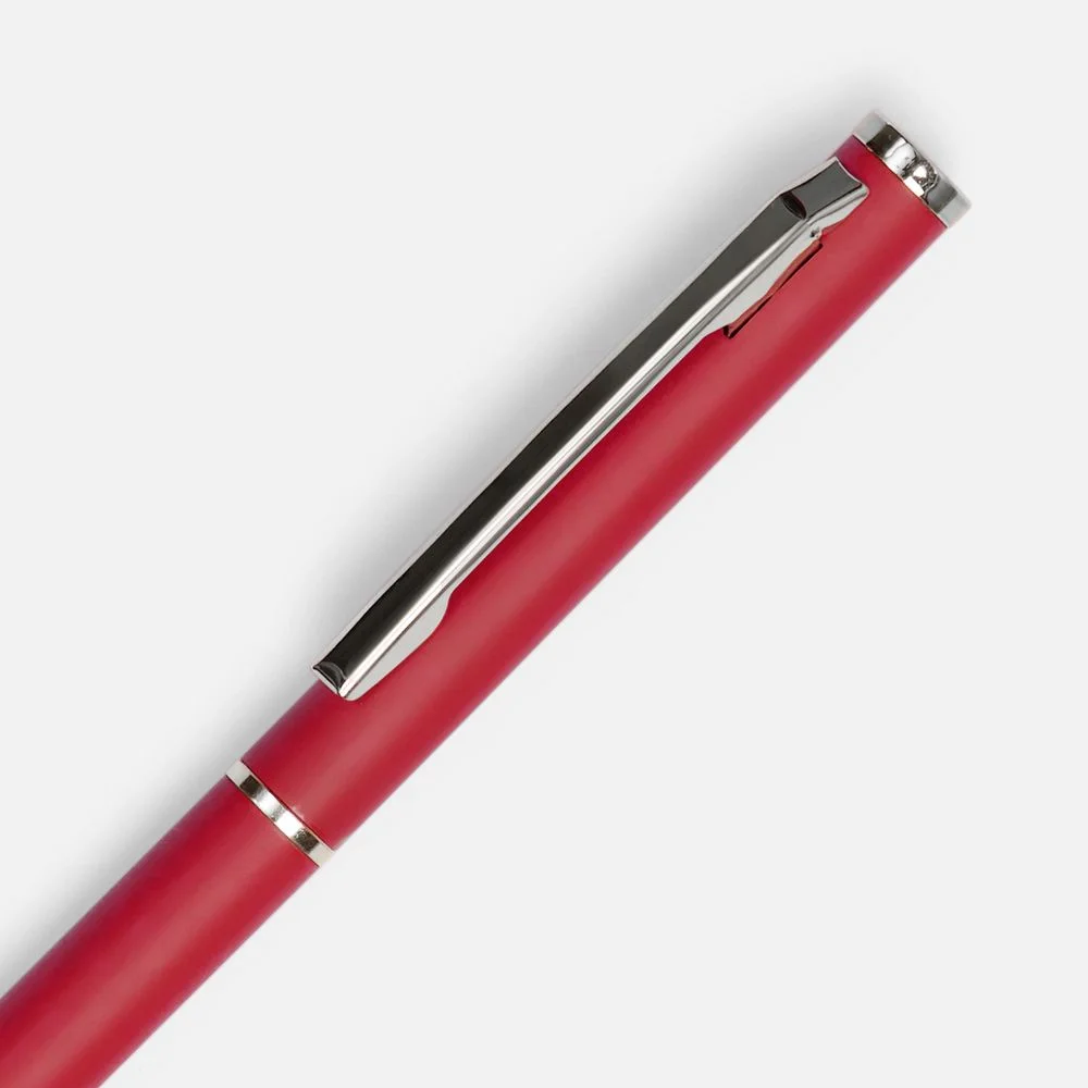 Ручка шариковая Hotel Chrome ver.2 матовая темно-красная - фото 3