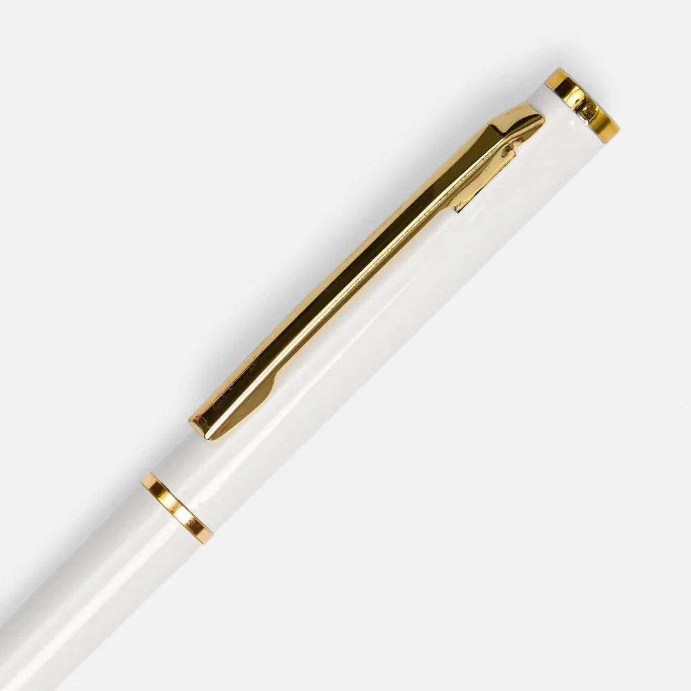 Ручка шариковая Hotel Gold ver.2 глянцевая белая - фото 3