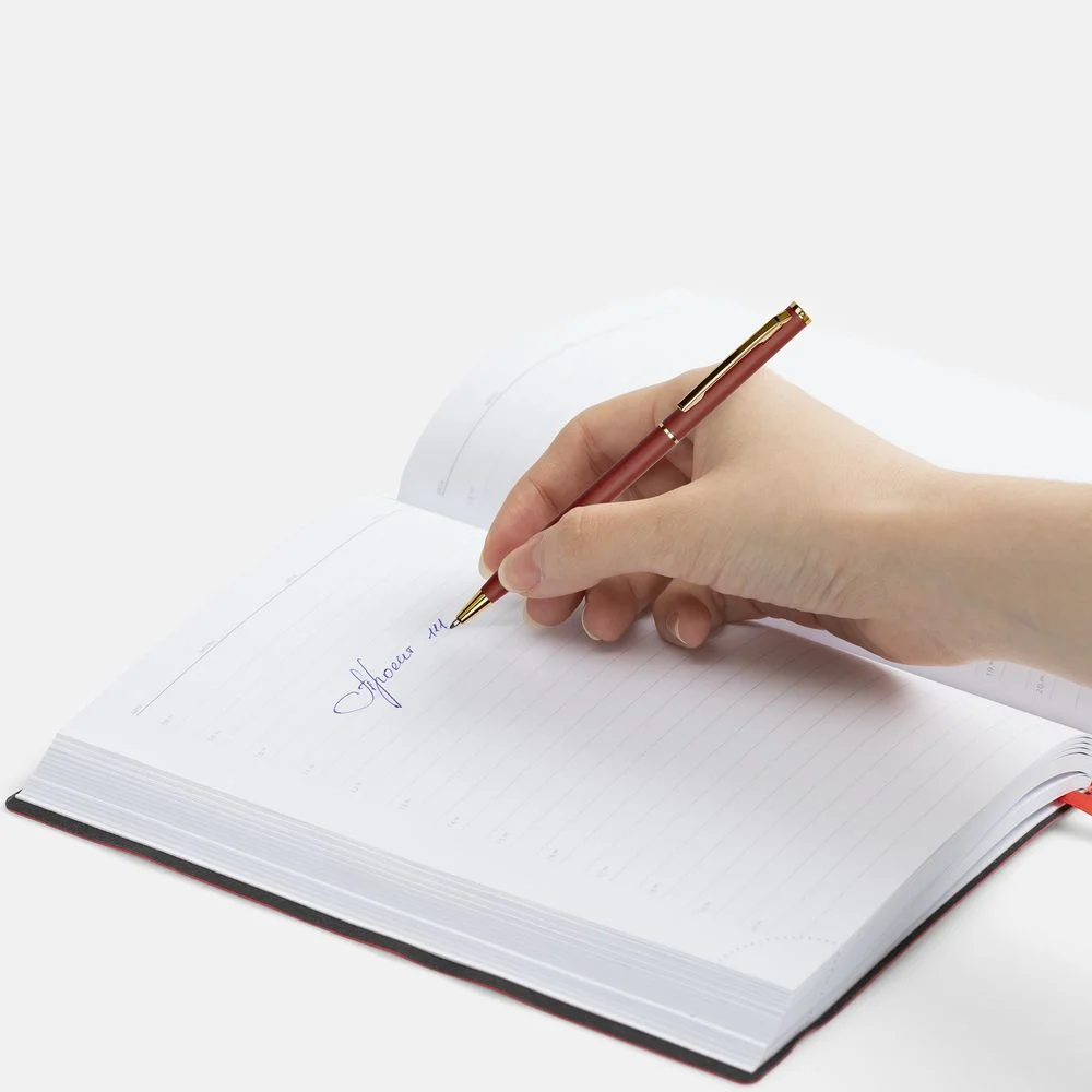 Ручка шариковая Hotel Gold ver.2 матовая бордовая - фото 4