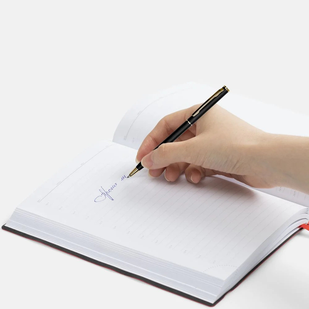 Ручка шариковая Hotel Gold ver.2 матовая черная - фото 4