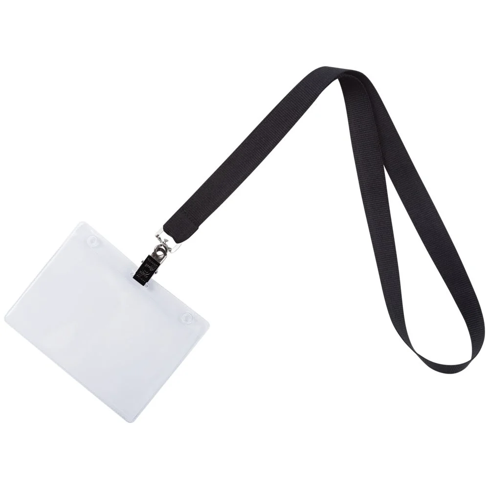 Лента для бейджа Neckband черная - фото 2