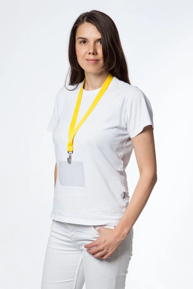 Лента для бейджа Neckband желтая - фото 4