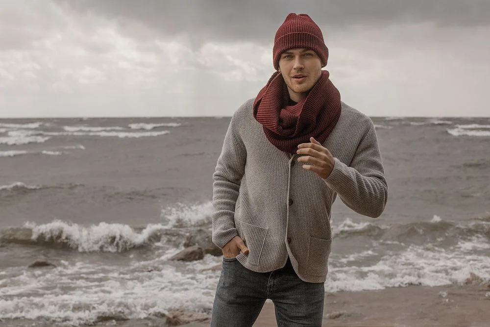 Снуд Brugge бордовый - фото 7