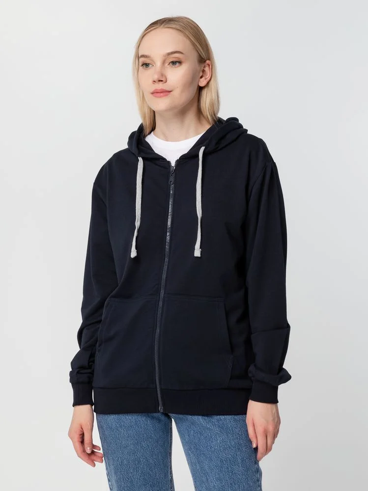 Толстовка на молнии с капюшоном Unit Siverga темно-синяя - фото 9