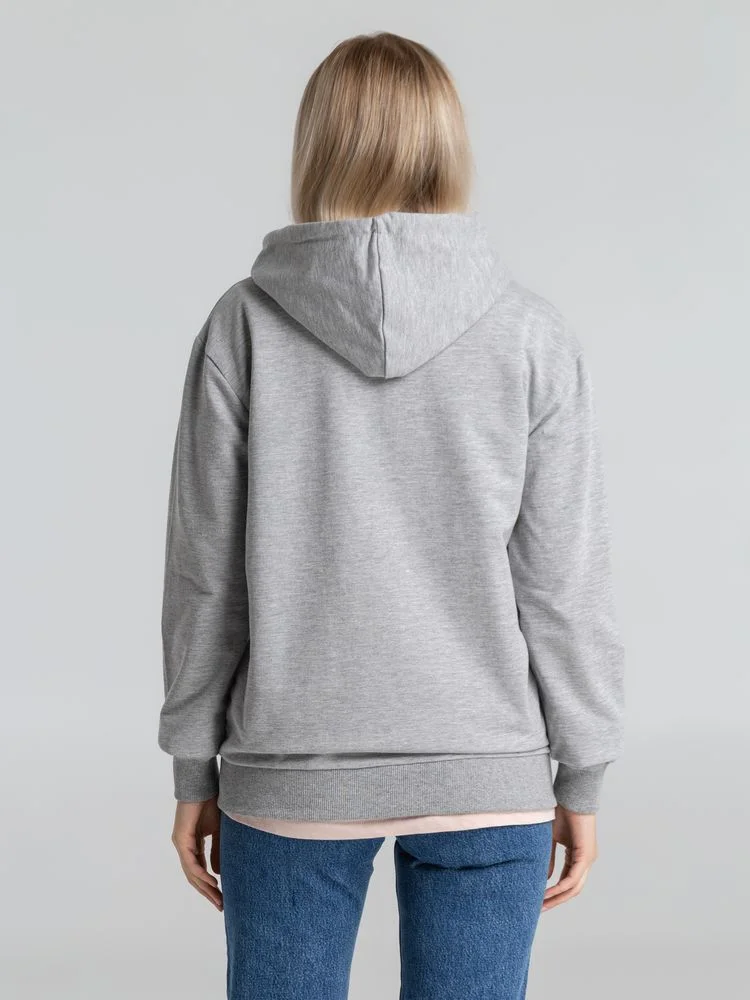 Толстовка на молнии с капюшоном Unit Siverga серый меланж - фото 6