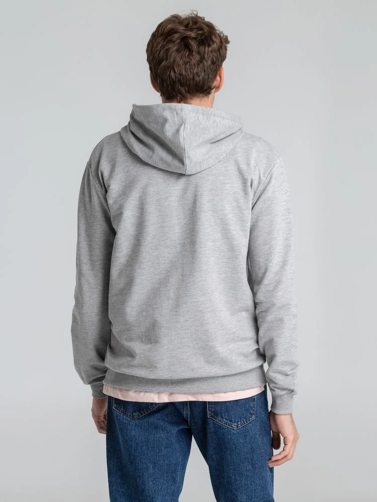 Толстовка на молнии с капюшоном Unit Siverga серый меланж - фото 9