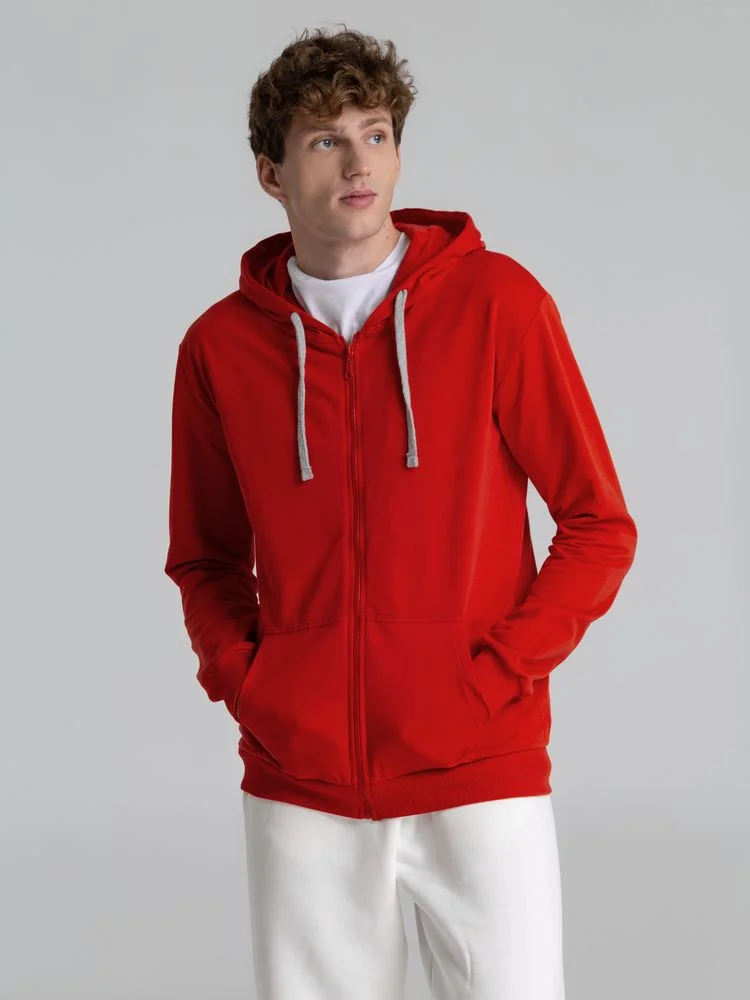 Толстовка на молнии с капюшоном Unit Siverga красная - фото 10