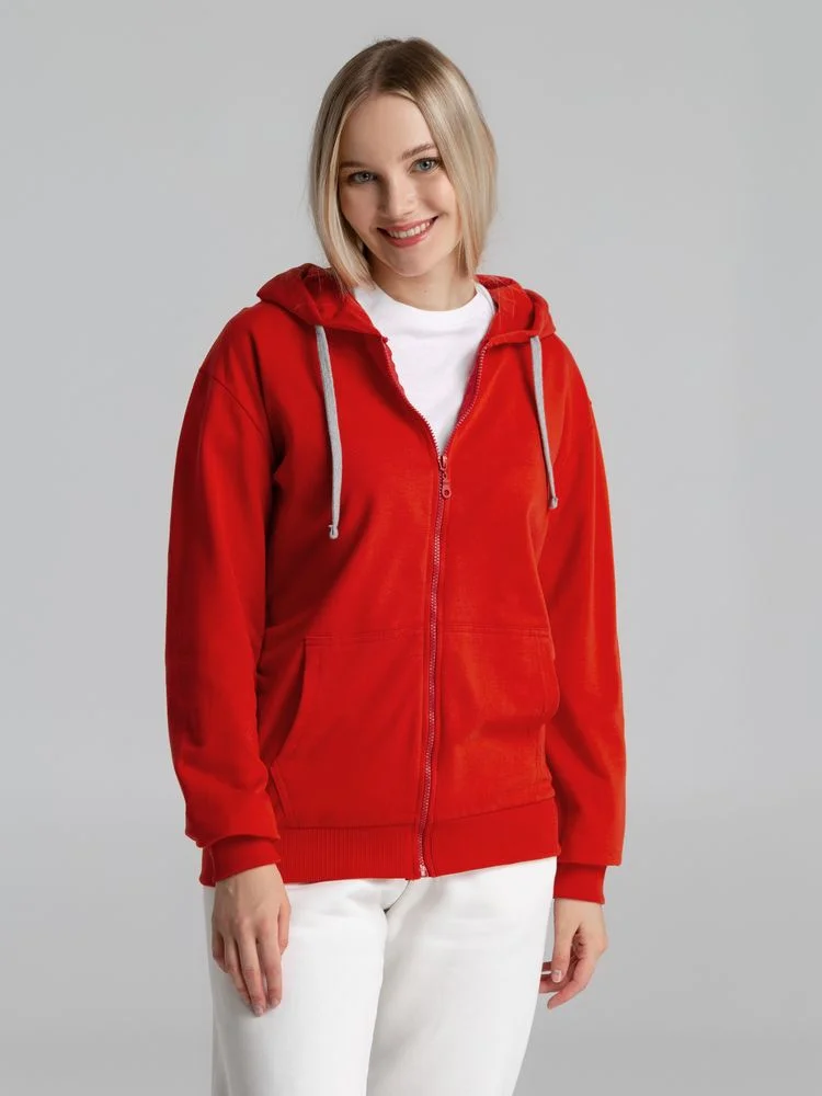 Толстовка на молнии с капюшоном Unit Siverga красная - фото 6