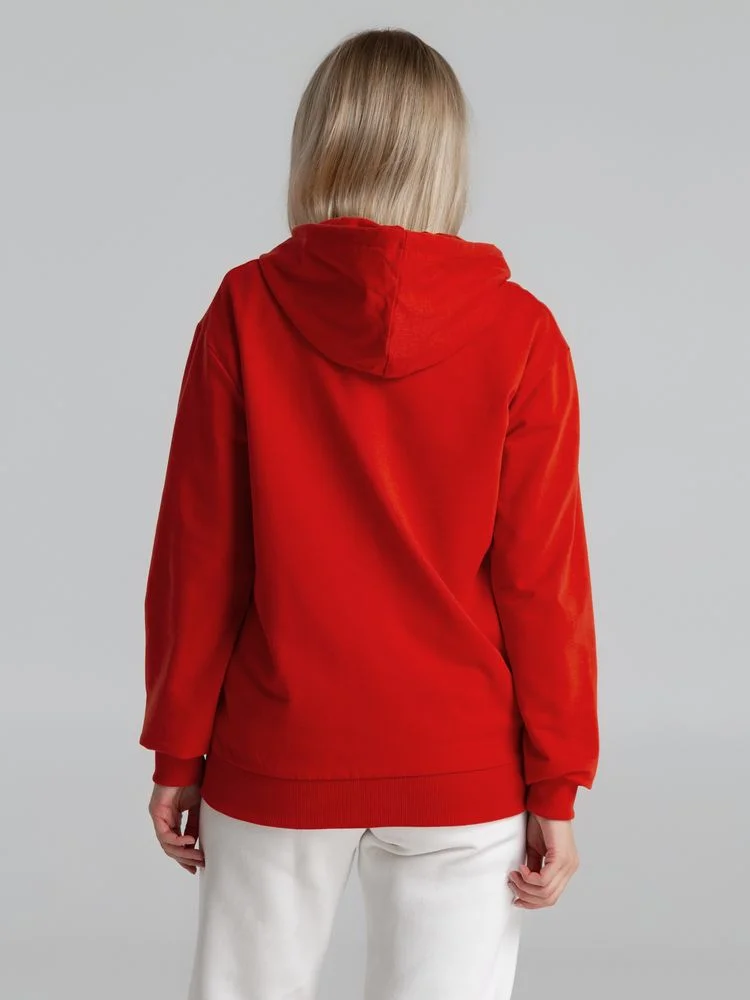 Толстовка на молнии с капюшоном Unit Siverga красная - фото 7