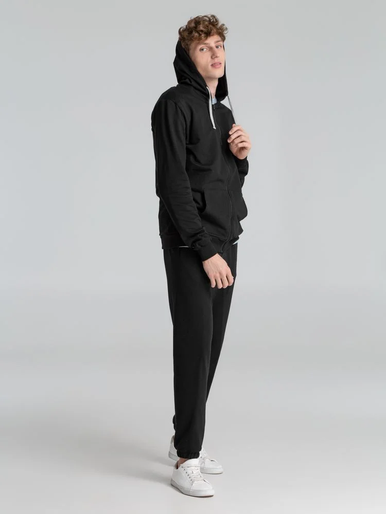 Толстовка на молнии с капюшоном Unit Siverga черная - фото 8