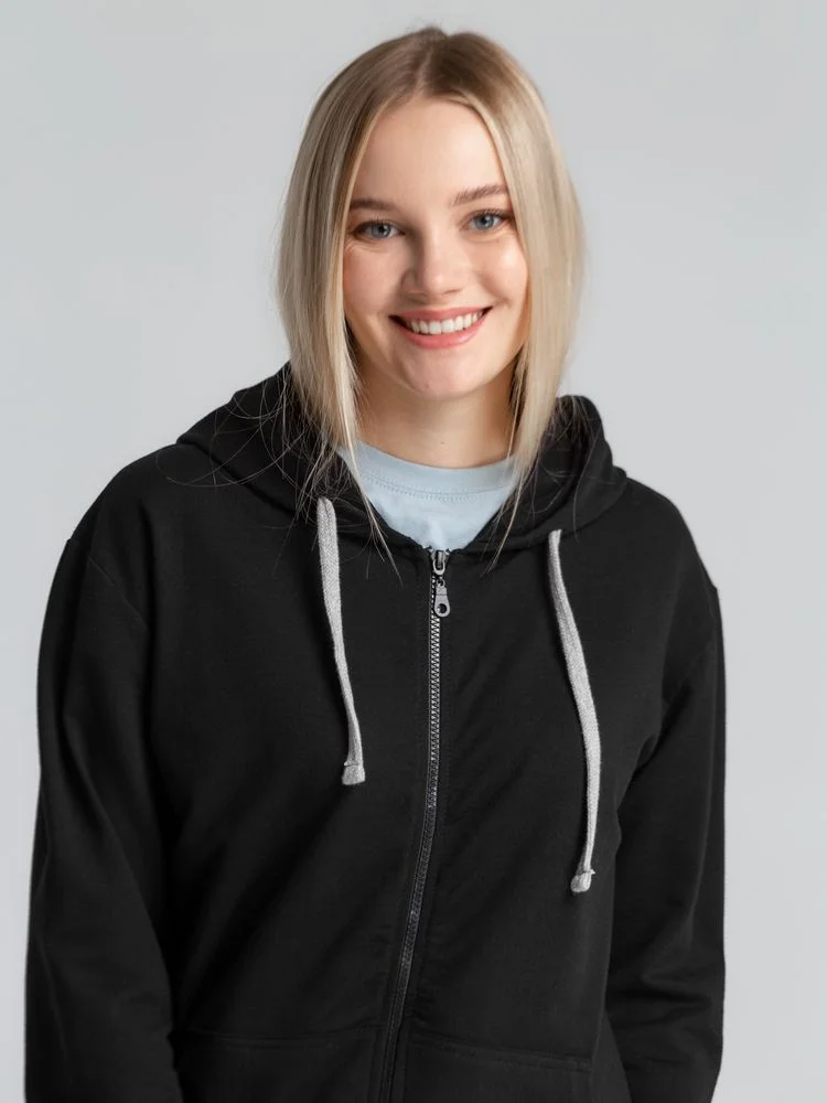 Толстовка на молнии с капюшоном Unit Siverga черная - фото 9