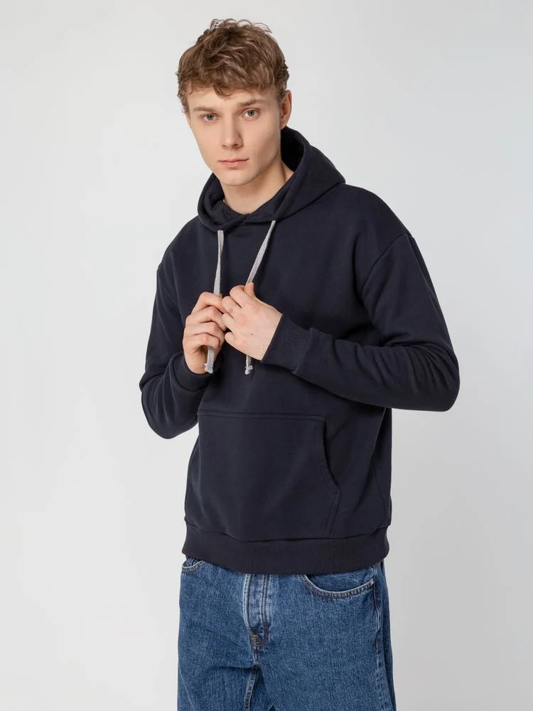 Толстовка с капюшоном Unit Kirenga Heavy темно-синяя - фото 11