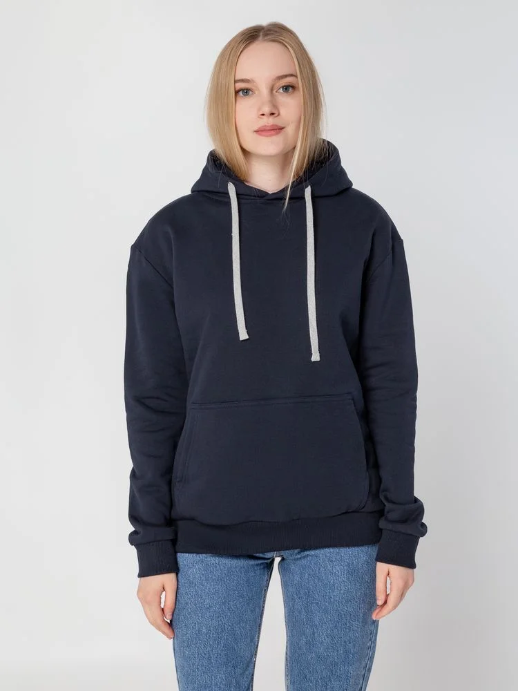 Толстовка с капюшоном Unit Kirenga Heavy темно-синяя - фото 7