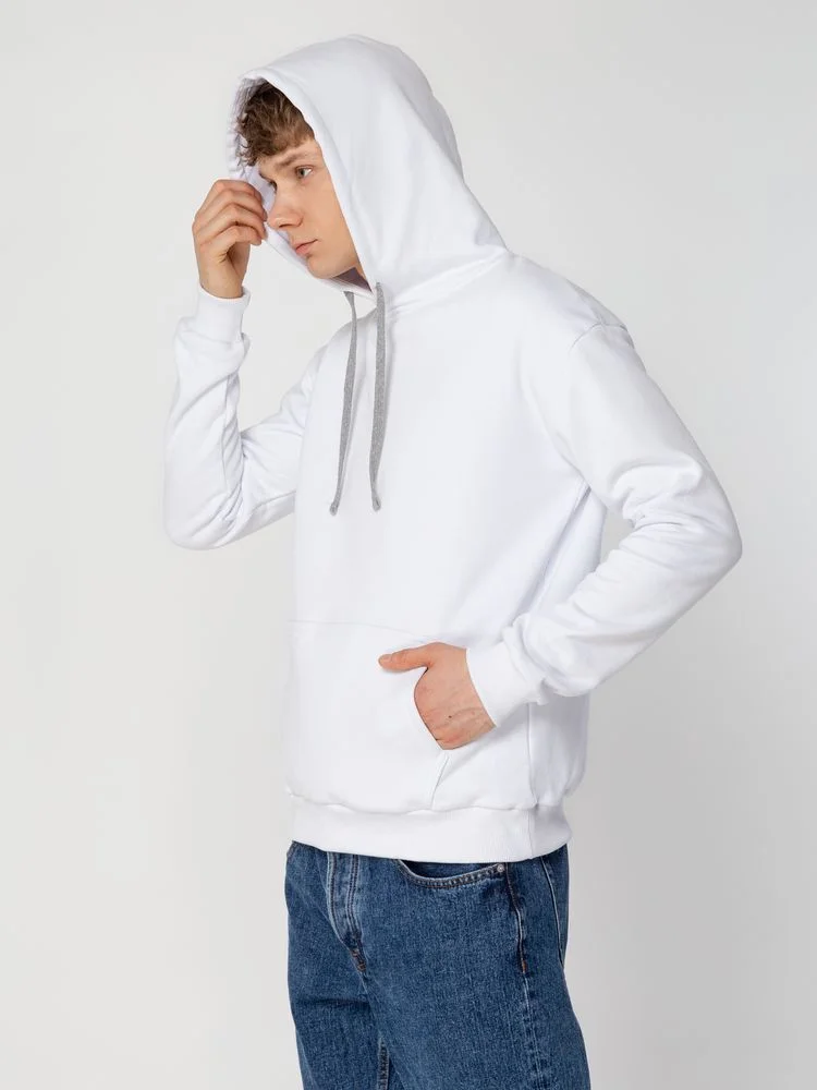 Толстовка с капюшоном Unit Kirenga Heavy белая - фото 14