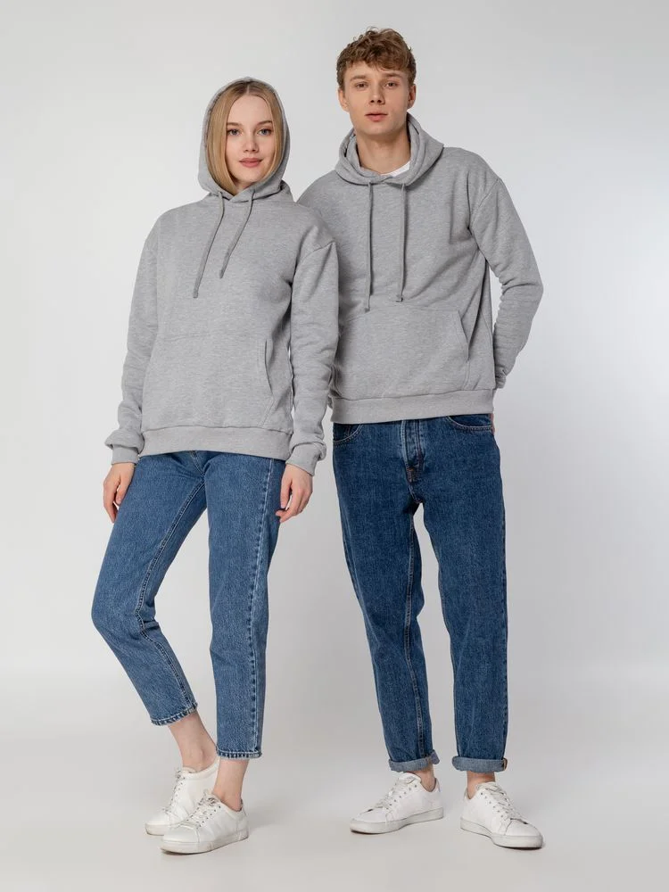 Толстовка с капюшоном Unit Kirenga Heavy серый меланж - фото 14