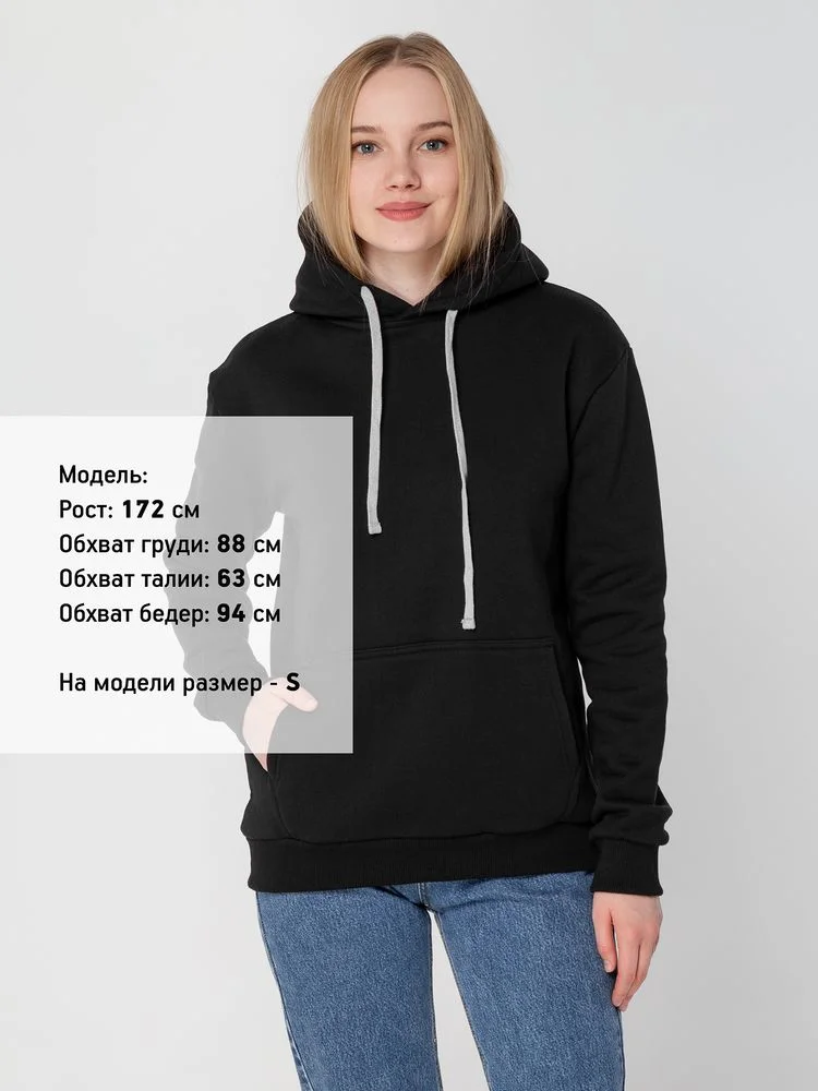 Толстовка с капюшоном Unit Kirenga Heavy черная - фото 9