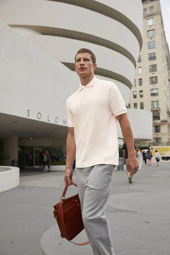 Рубашка поло Heavymill белая - фото 6