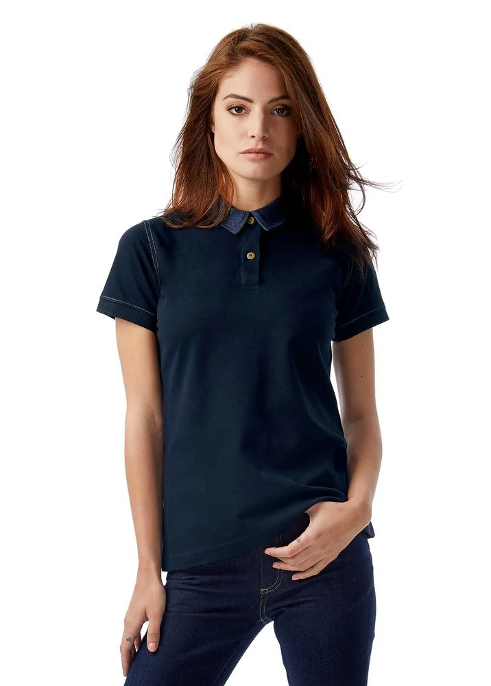 Рубашка поло женская DNM Forward серый меланж - фото 4