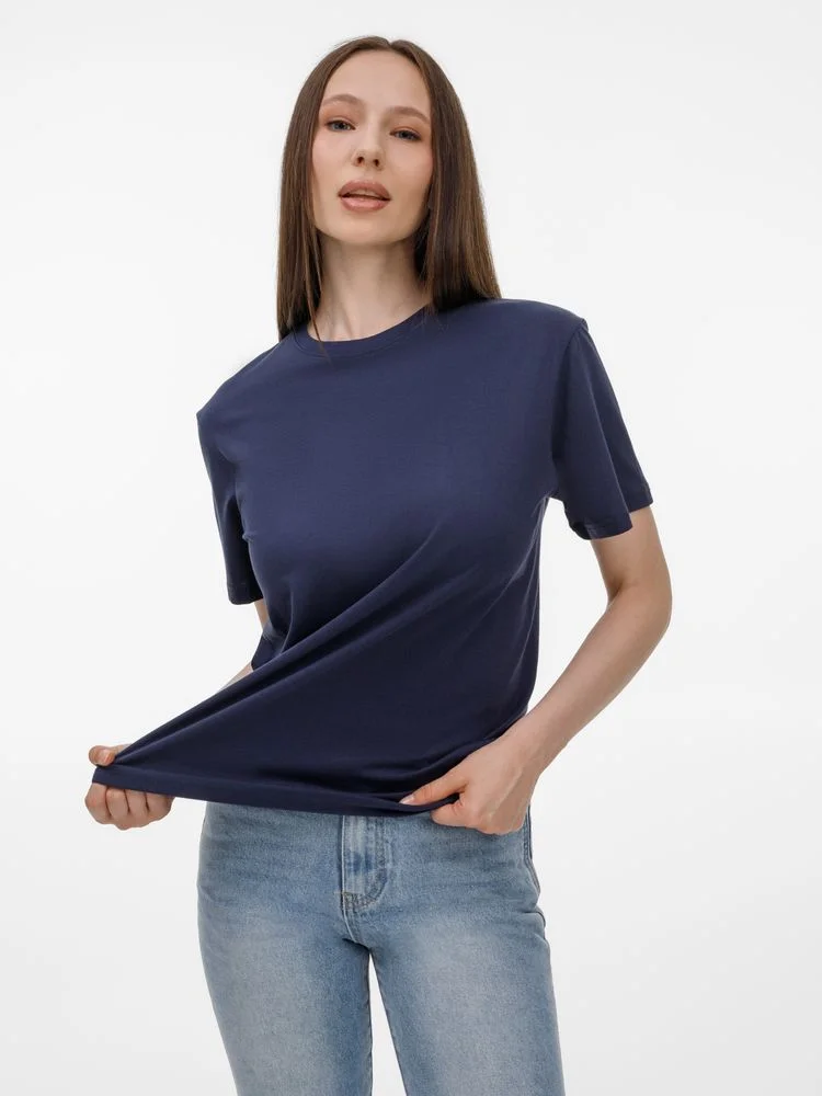 Футболка унисекс T-Bolka 180 темно-синяя - фото 11