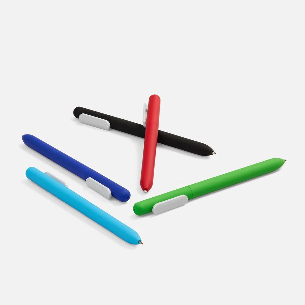 Ручка шариковая Swiper Soft Touch голубая с белым - фото 5