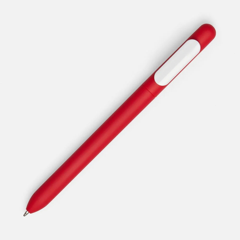 Ручка шариковая Swiper Soft Touch красная с белым - фото 2