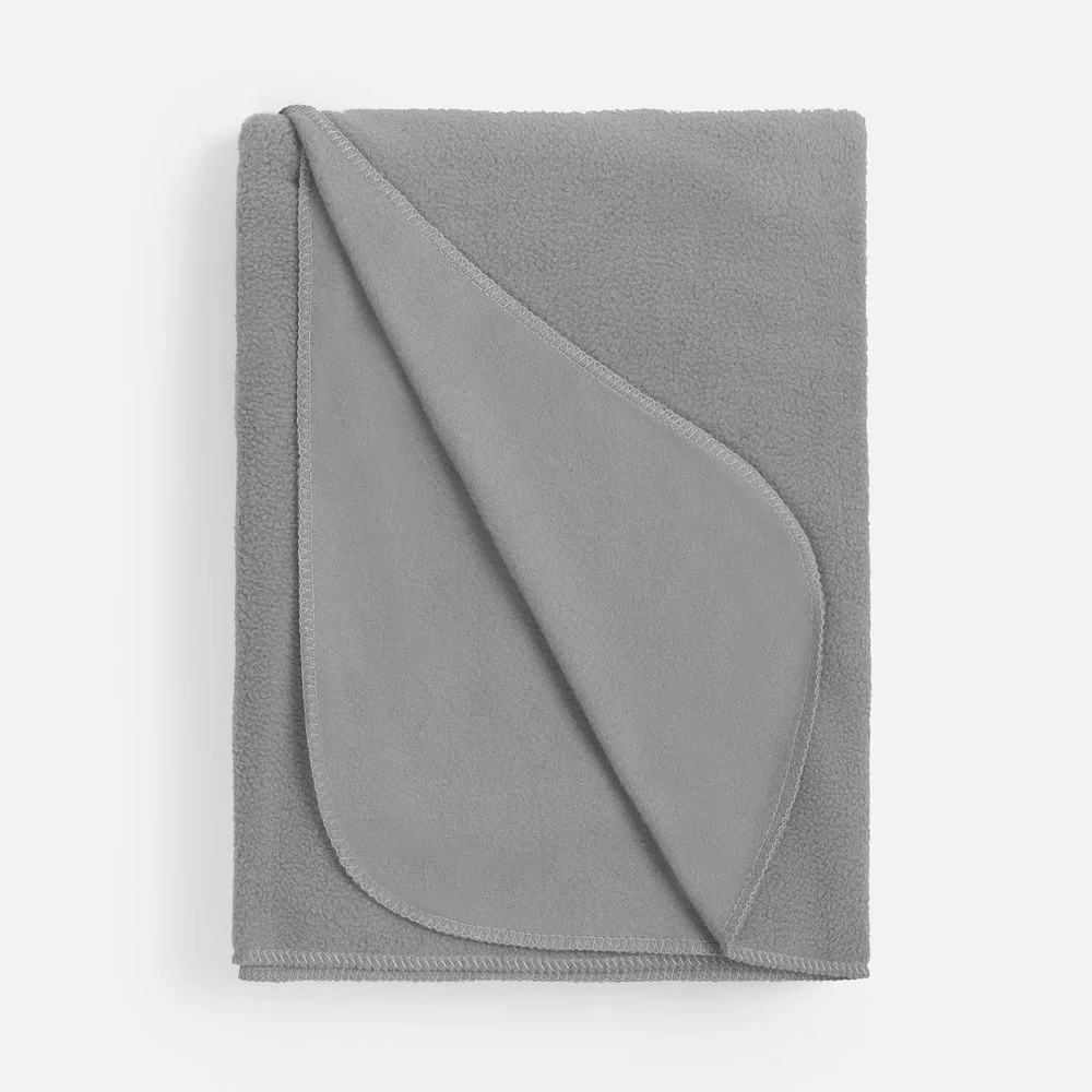 Флисовый плед Warm&Peace серый - фото 2