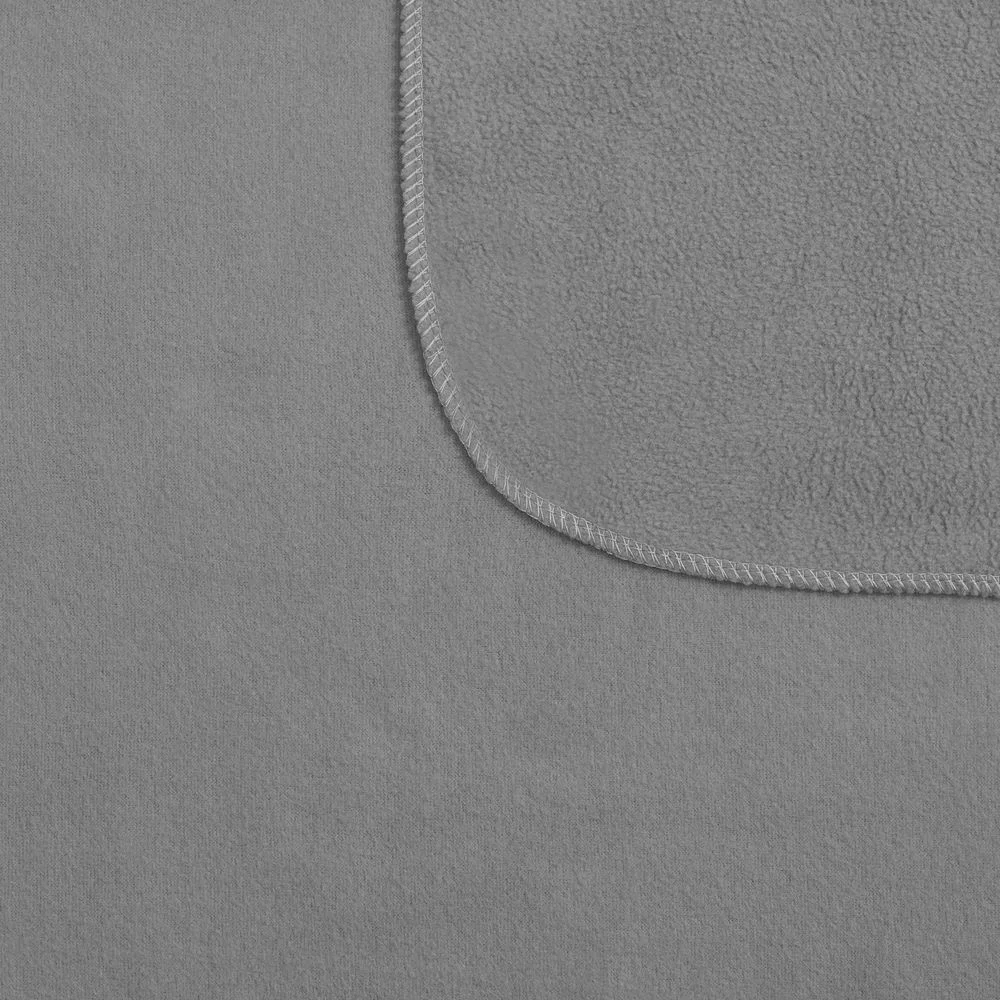 Флисовый плед Warm&Peace серый - фото 3