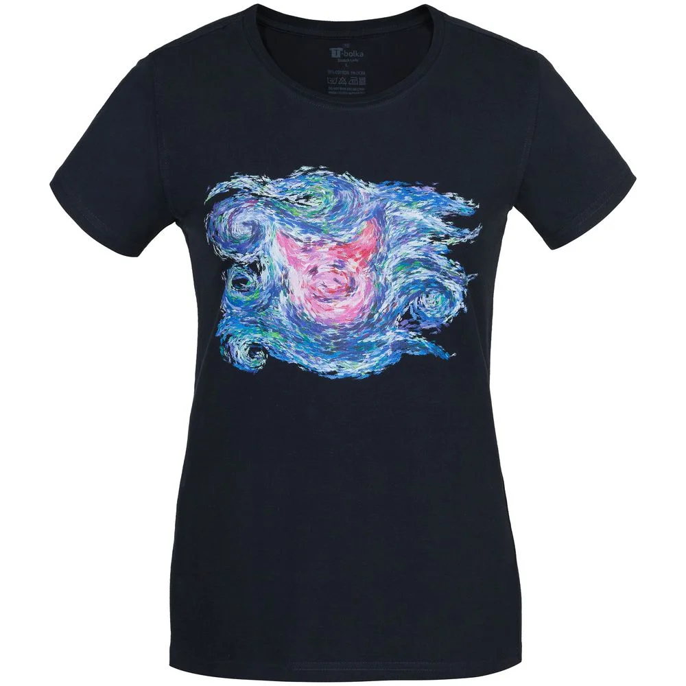 Футболка женская Ван-Пиг синяя - фото 2