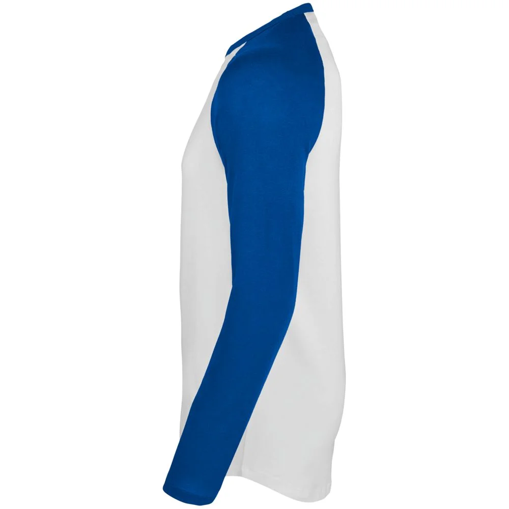 Футболка мужская с длинным рукавом Funky Lsl белая с ярко-синим - фото 3