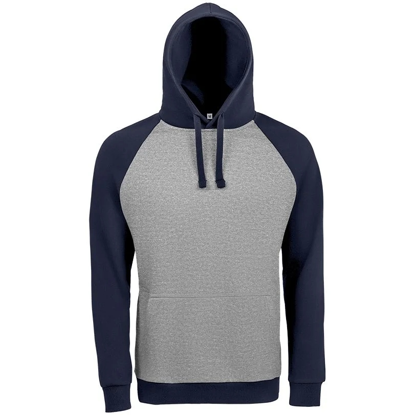 Толстовка унисекс Seattle серый меланж с темно-синим