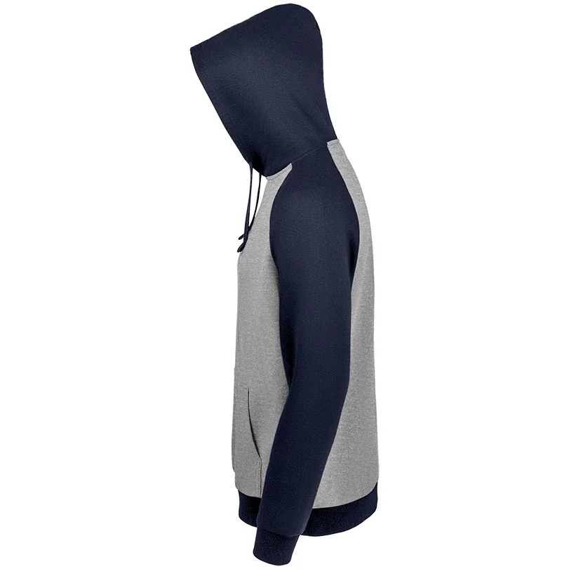 Толстовка унисекс Seattle серый меланж с темно-синим - фото 3