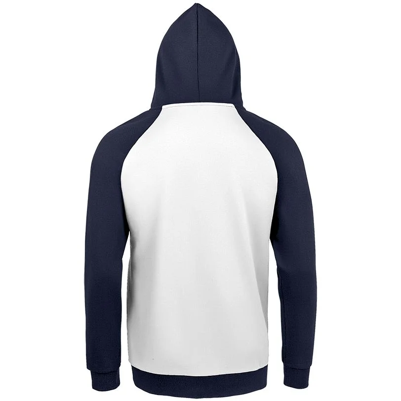 Толстовка унисекс Seattle, белая с темно-синим - фото 2