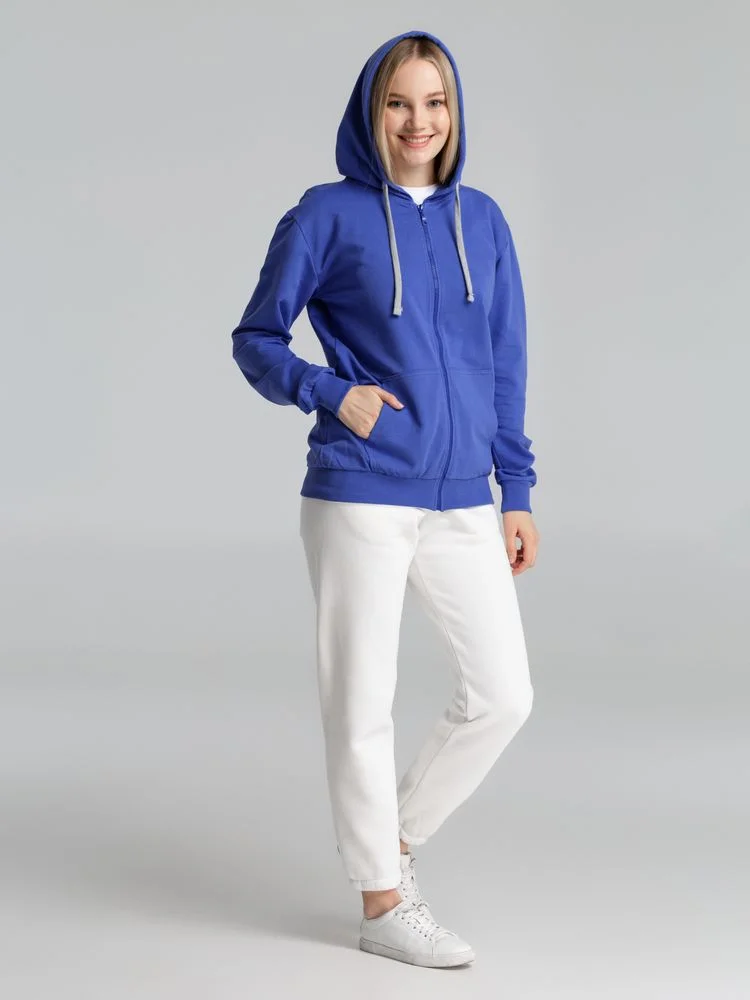 Толстовка на молнии с капюшоном Unit Siverga ярко-синяя - фото 12