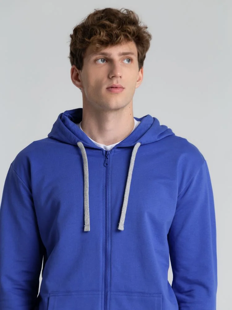 Толстовка на молнии с капюшоном Unit Siverga ярко-синяя - фото 5