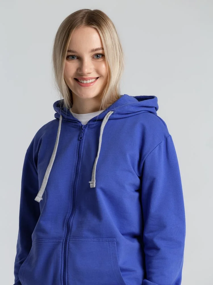 Толстовка на молнии с капюшоном Unit Siverga ярко-синяя - фото 9