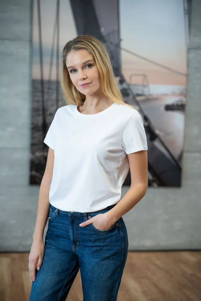 Футболка женская Ladies American U черная - фото 5