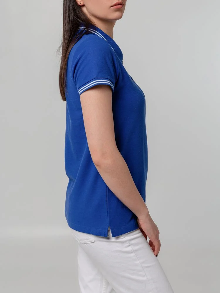 Рубашка поло женская Virma Stripes Lady ярко-синяя - фото 8